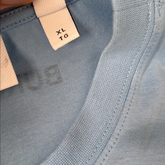Burberry Light Blue Tee with Red Logo - Picture 9 of 9
